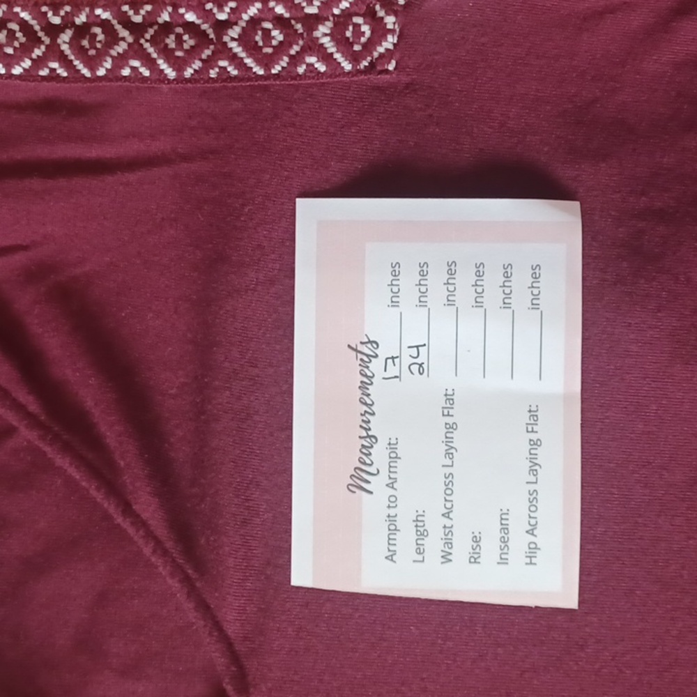 A New Day Maroon Sleeveless Top With Pom Pom Accent - Picture 12 of 12